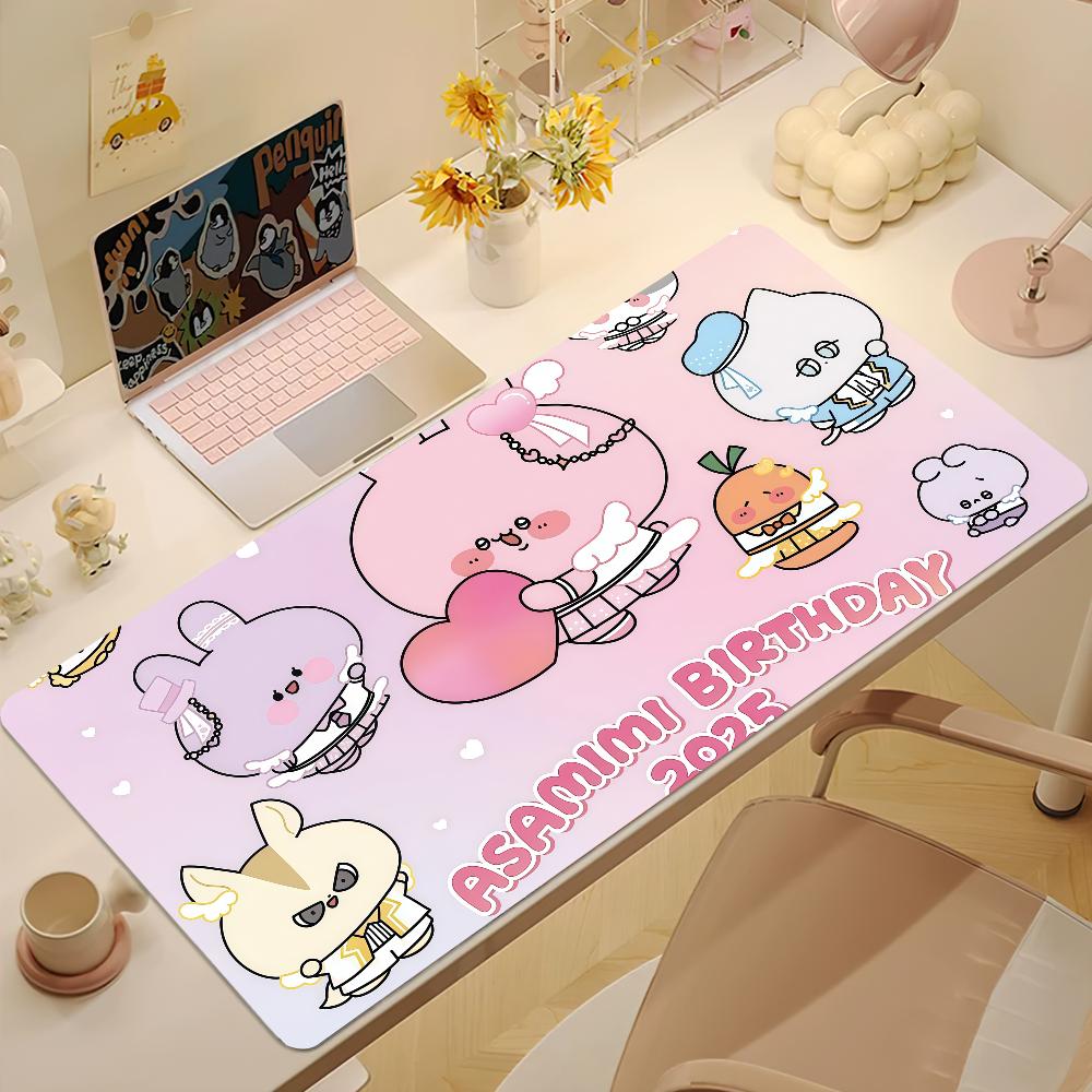 Mouse S A-Asamimichan Pad Bunny Large Mouse Cute Mat Pad Anti-slip Computer Game Big Cartoon Keyboard Office Rubber PC Mice