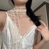 Sweet Flower Lace Neck Strap Dressing Decoration Korean Style Hair Band Neckerchief Transparent Long Ribbon Head Scarf