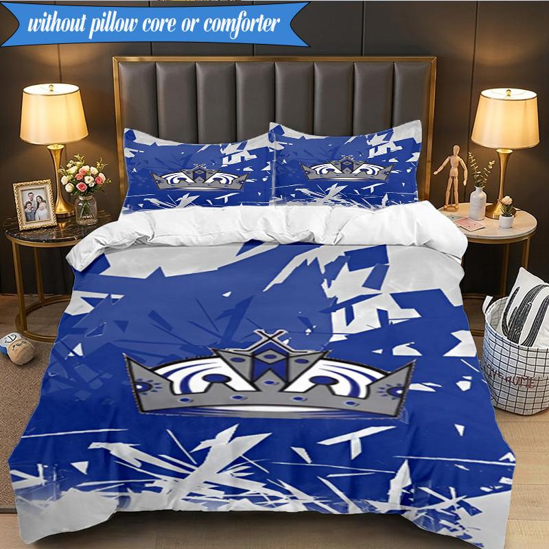 3PCS Los Angeles ice hockey Bedding Set,Including 1pc Duvet Cover And 2pcs Pillowcases Perfect for Bedroom, Dormitory, Fan Christmas gift