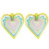 Beautiful Earrings Necklaces Keychains Pendant Mold Flexible Heart Shape Pendant Silicone Mold for Jewelry Studios