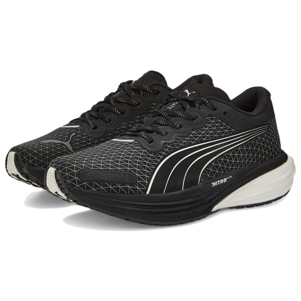 New PUMA Deviate Nitro 2 Wtr 'Black Metallic Silver' Women's 376857-01