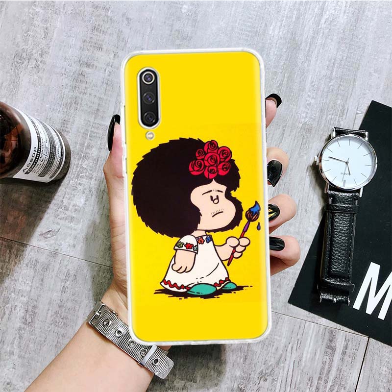 Чехол для телефона с мультяшным рисунком Мафальды для Xiaomi Redmi Note 10 9 8 11 Pro 11T 11S 10S 9S 9A 9C 9T 8T 8A 7 7A 5 Обложка с художественным узором Coque
