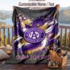 Flannel Blanket Austria Wien FC Print Custom Name Text Soft Throw for Sofa Bed