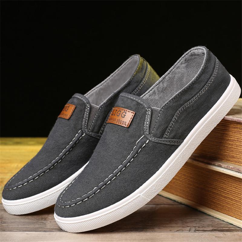 Summer Cowboy Fashion Mens Casual Shoes Low-top Slip On Men's Loafers Denim Breathable Male Flat Canvas Shoes