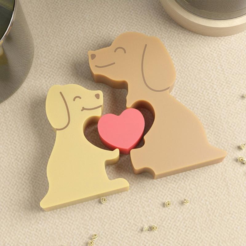 Desktop Ornament Mold Animal Holding Love Heart Candle Mould Silicone Mould for Jewelry Making and Handmade Craft