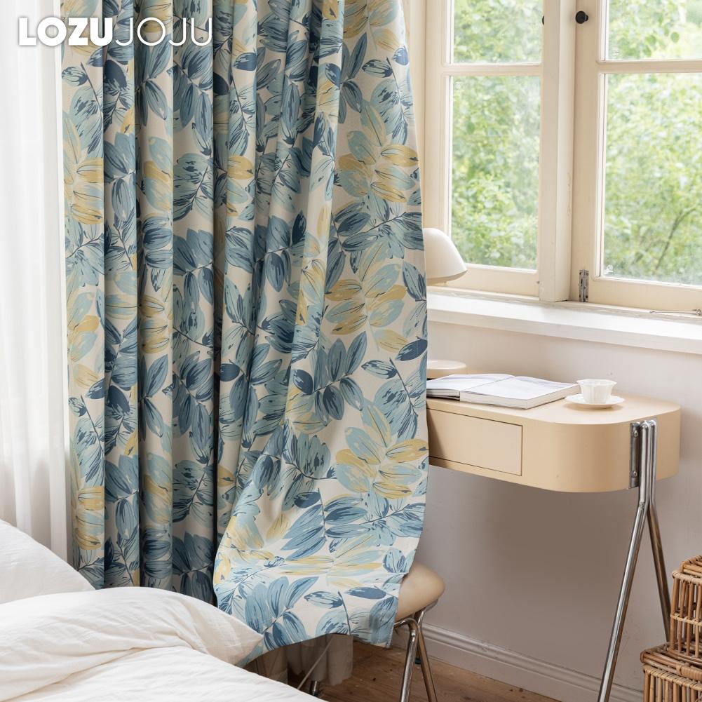1 шт. LOZUJOJU, занавески с принтом свежих и целебных листьев и затенением 70-80% для спальни, гостиной, домашнего декора
