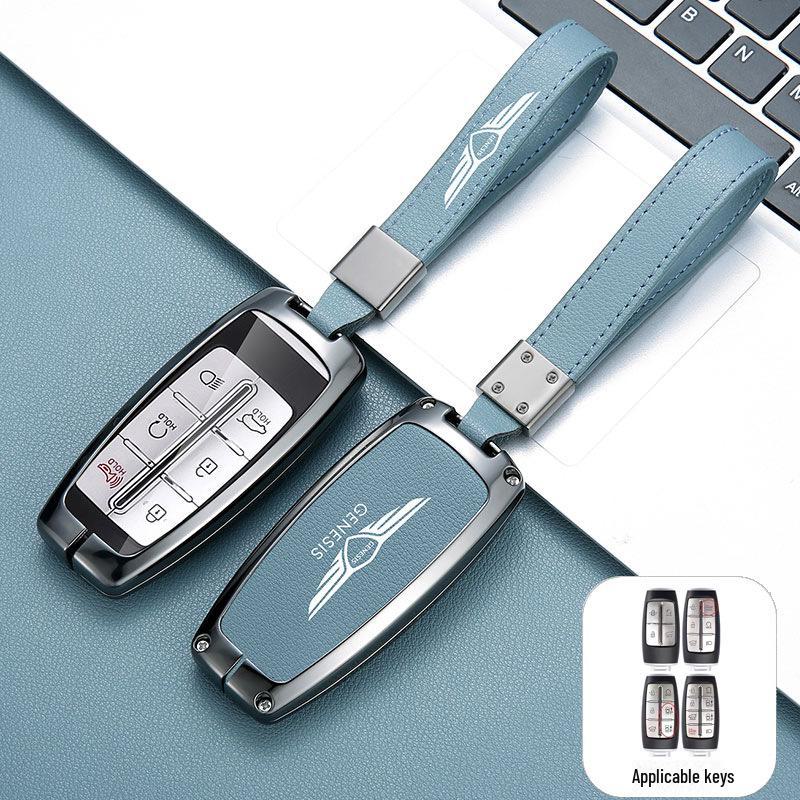 Genesis Car Key Cover for GV70, G80, GV80, G90 - Metal Protective Shell