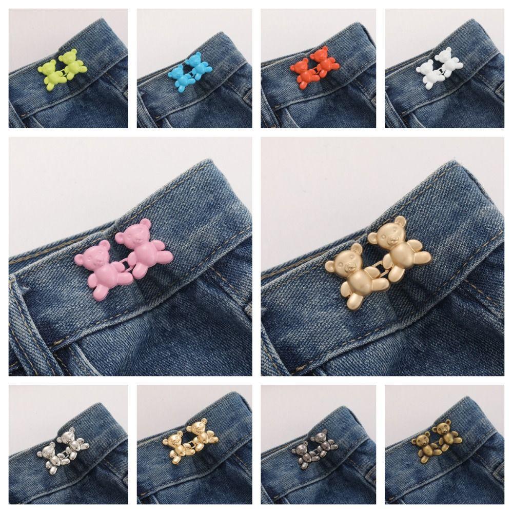 Button Clasps Jean Fit Tighten Buckles Colorful Jean Buttons for Loose Jeans  Waist Accessories