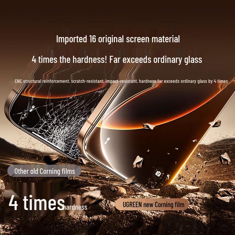 UGREEN Corning Pro Tempered Glass Screen Protector for iPhone 16 Pro Max