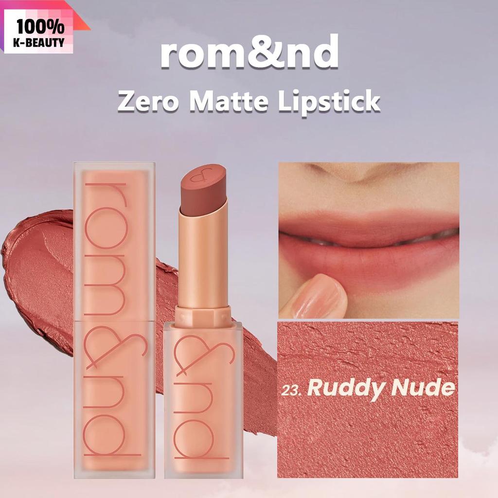 Rom&nd Матовая помада Zero в оттенке Dusty Pink - Гладкая, стойкая помада-пуля K-beauty