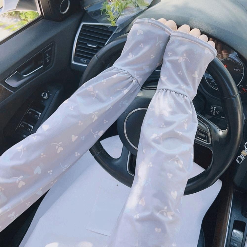Cooling Material Arm Sleeves Breathable UV Protection Sleeves Ice Silk Sleeve  Driving