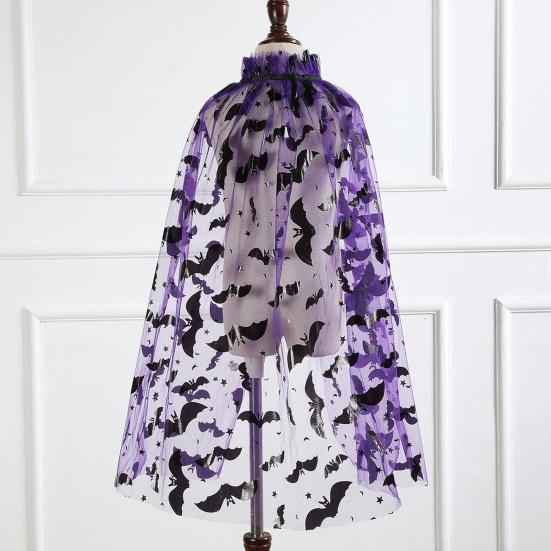 Накидка на Хэллоуин, легкая универсальная одежда, паутина, летучая мышь, тюлевой плащ, костюм для косплея, реквизит для фотосъемки