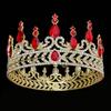 New Baroque Round Bridal Crown European Rhinestone Bridal Wedding Headwear Wedding Dress Accessories Hair Accessories