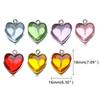 Handmade Earrings Jewelry Making Keychain Pendant Resin Heart  Charms Candy Color Necklace Crafting