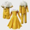 2025 Yellow Gradient Long-Sleeve Beer Suit Dress & Men's Shorts Pants Combo