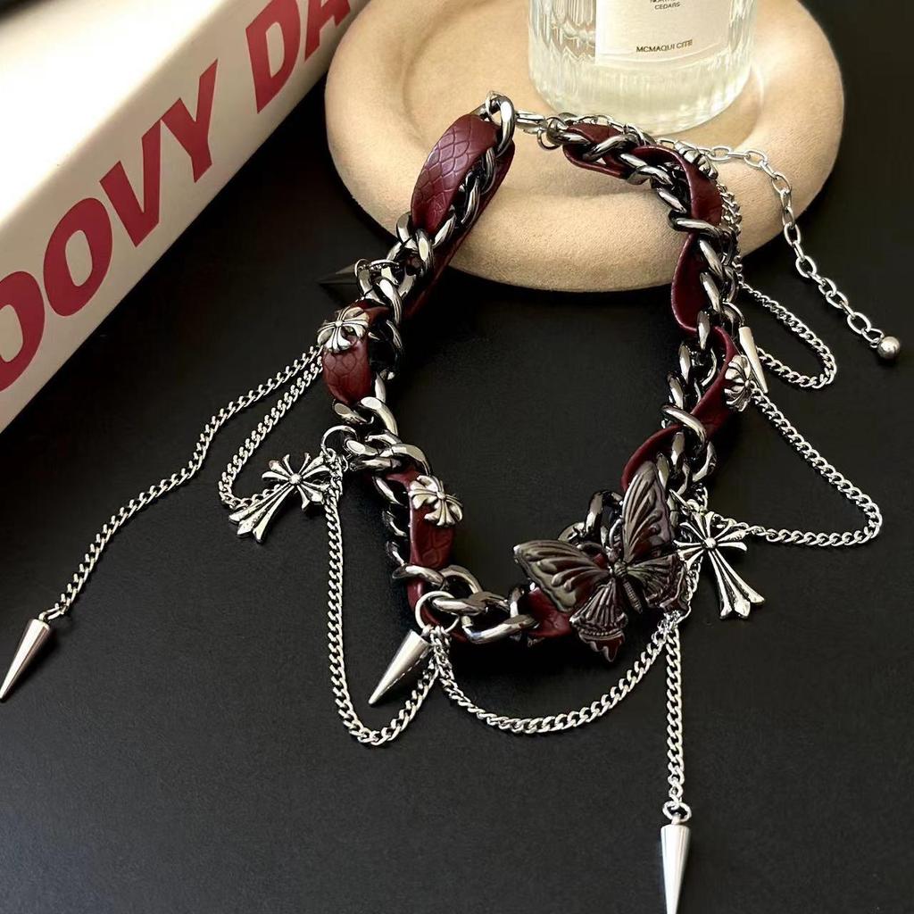 Chic Spicy Girl Leather Bell Choker Necklace – Unique Minority Design