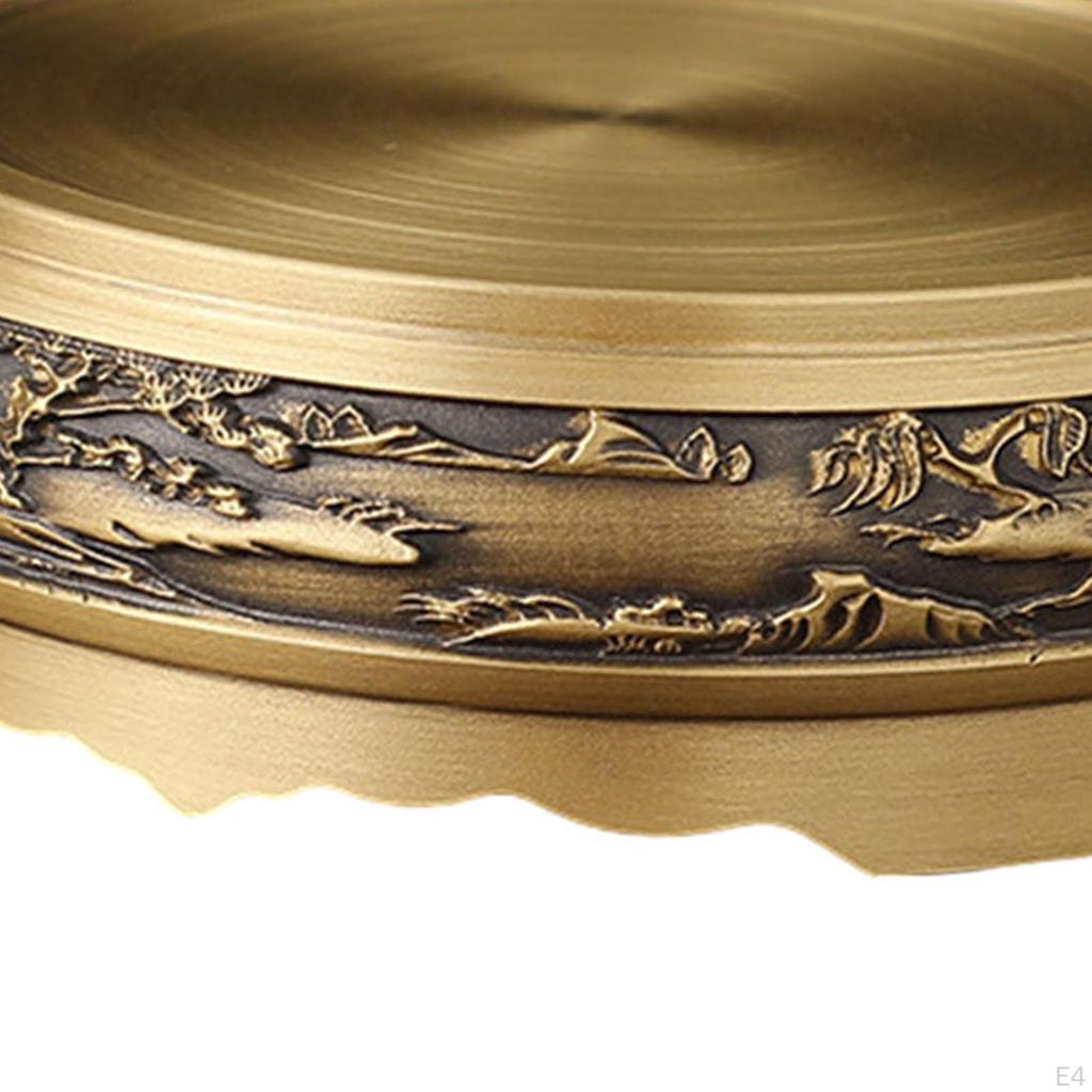 Основание горелки для благовоний, китайские украшения, ручное литье, домашнее украшение, чистая медь, круглая для спальни