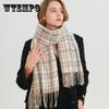 New Autumn and Winter Plaid Imitation Cashmere Scarf Fashionable Warm Scarf Women's Fringed Shawl