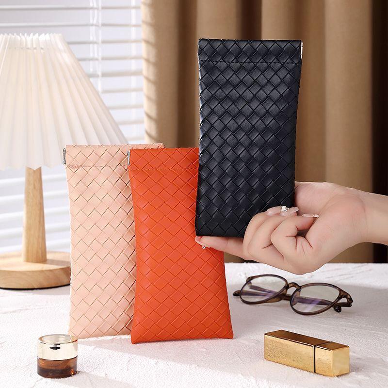 1 шт. тканая сумка для очков, коробка для солнцезащитных очков, портативная водонепроницаемая сумка для очков, защитный чехол для очков из искусственной кожи, сумка для хранения