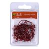 HENGJIA 30PCS/lot Red/Silver Fishing Hook with 5 Different Weight Feather Fishing Tackle High Carbon Steel Hooks Accessories