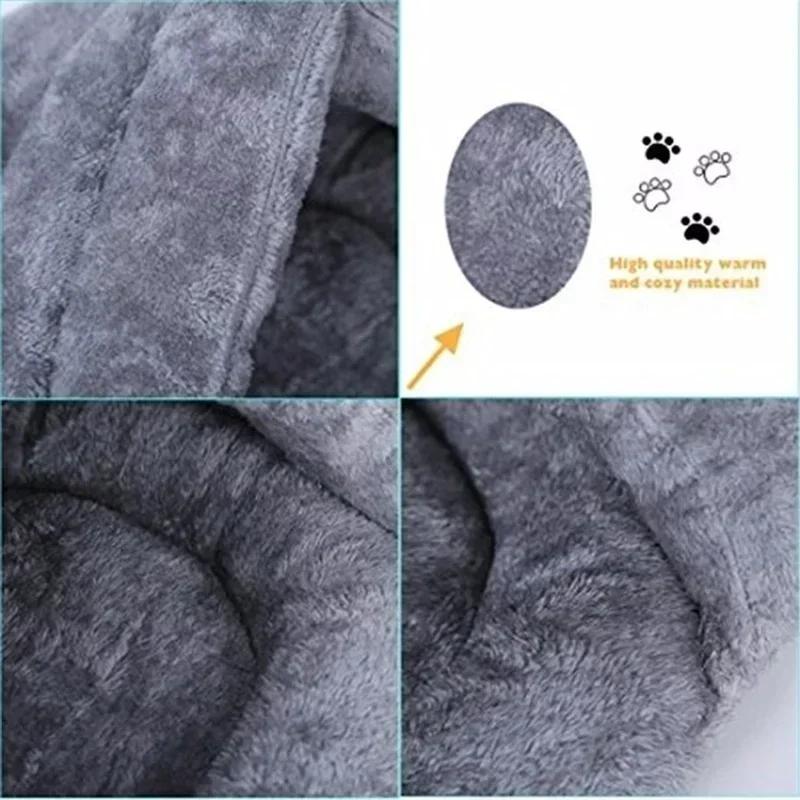 Cat and Dog Triangle Pet Nest Winter Thickened and Warm Pet Mat Mongolian Yurt Fury Half Closed Sleeping Bag Pet Rest Supplies