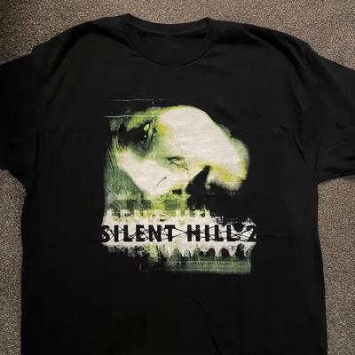Хлопковая футболка с принтом Silent Hill, футболка в стиле хоррор для мужчин и женщин, повседневная футболка с коротким рукавом и круглым вырезом, готические ретро графические футболки