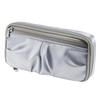 Plus FABFAB Large Capacity Pencil Case Pouch with Round Drape Gusset, Type, Silver, FL-240CA (Product Code 98-888)