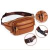 Поясная сумка из натуральной кожи, кожаная многофункциональная деловая мужская нагрудная сумка, сумка кассира, спортивная поясная сумка для бега, мобильного телефона, женская сумка