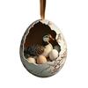 Yousheng Christmas Ornament Acrylic Animal Egg Tree Pendant 2D Chicken Duck Turtle Eggshell Farm Decorations Holiday Gift for Family Friends