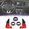 Gear Shift Paddle Air Conditioning Audio Switch Trim Ring Fit For Dodge Charger For Dodge Challenger 2015 Up Interior Accessories