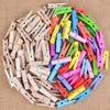 100PCS Small Mini Natural Colorful Wooden Photo Clothespin Craft Decoration DIY Memo Clips Pegs