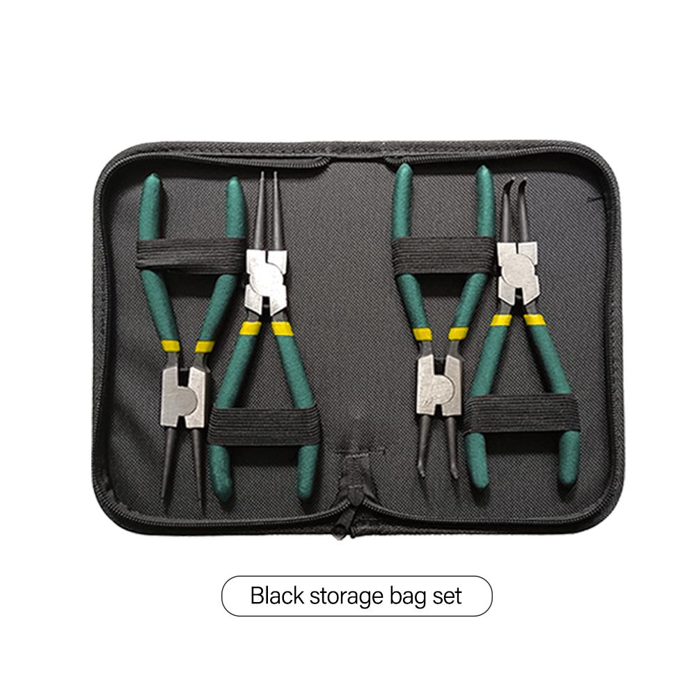 4Pcs Snap Ring Pliers Set Portable Inner Outer 7" Retaining Circlip Pliers Carbon Steel Multifunctional for Hand Remover Tool