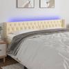 VidaXL LED Headboard Bedroom Furniture Double Bed Accessory Head of Bed Frame Interior Cream 3123599