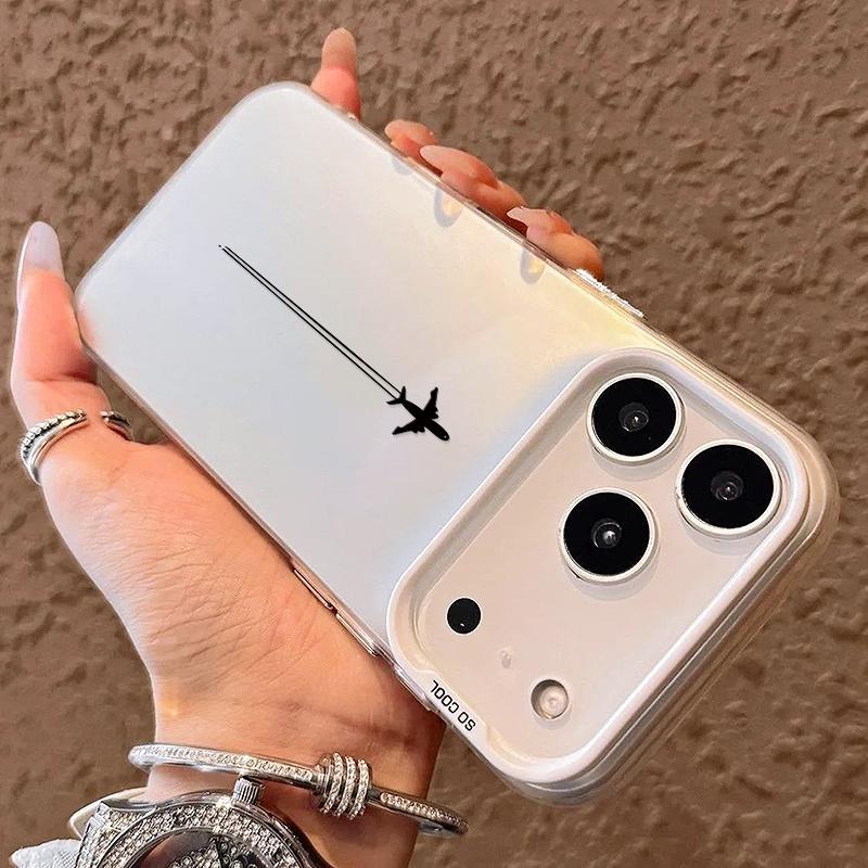 Чехол для телефона с узором хвоста самолета для iPhone 17 16 15 14 13 12 11 Pro/Max/Plus, противоударный и защищающий от падений, задняя крышка
