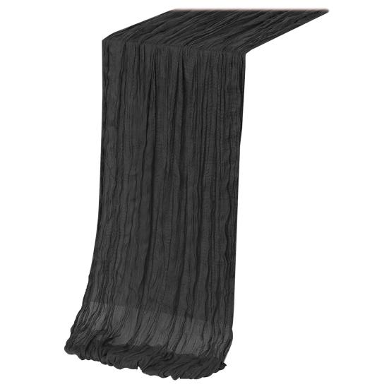 Дорожка для стола на День благодарения, марлевая, в стиле бохо, плиссированная, однотонная, устойчивая к пятнам, многоразовая, для защиты стола, украшение, дорожка для банкета, выпускного вечера