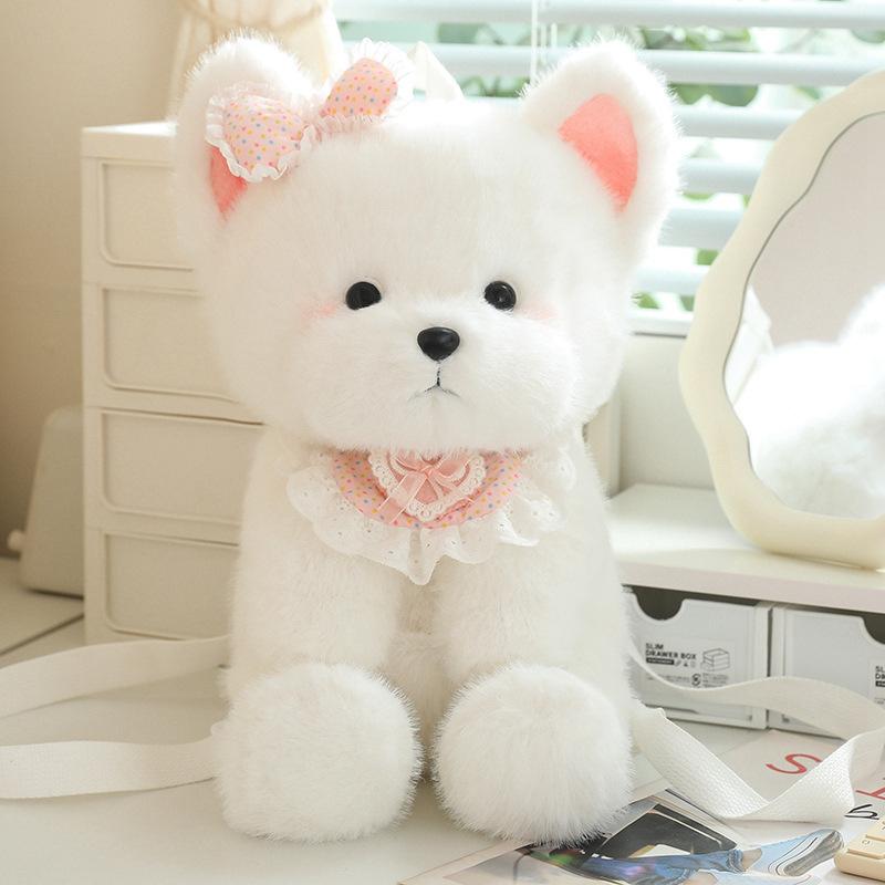 Знаменитый милый плюшевый рюкзак для собак породы Вести, сумка через плечо для собак породы Бишон-фризе, сумка на плечо для лабрадора, подарки для девочек