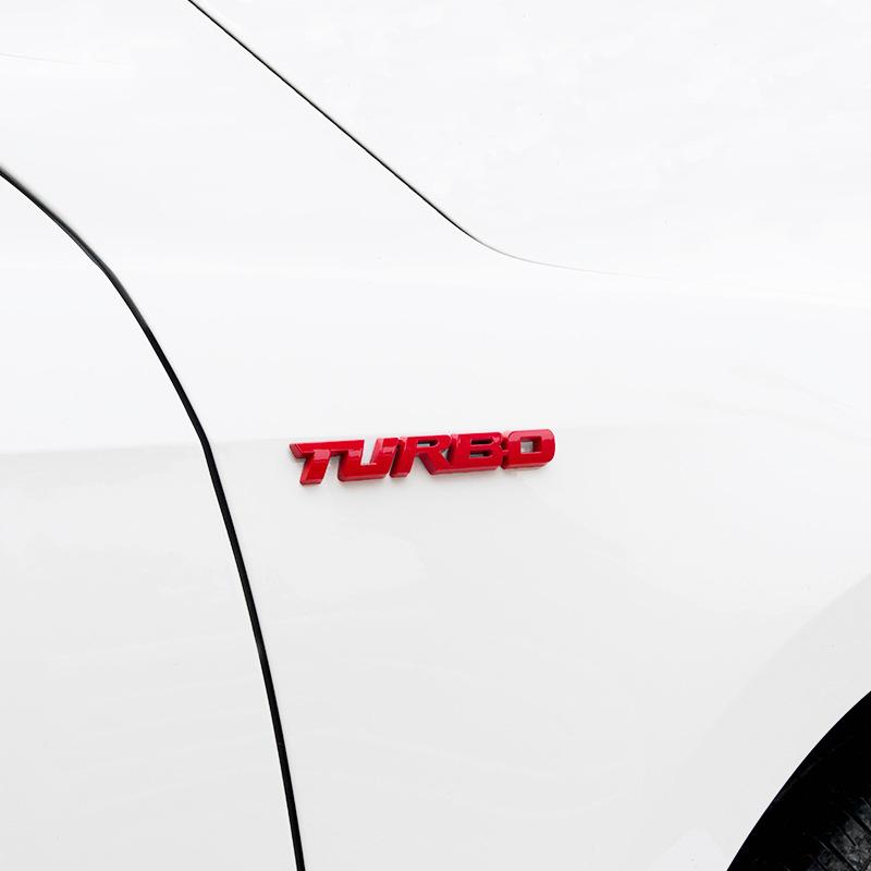 TURBO автомобиля 3D наклейки из цинкового сплава, задняя этикетка для кузова, боковая отделка, наклейки для стайлинга автомобиля, декоративная наклейка, аксессуары для внешнего декора авто
