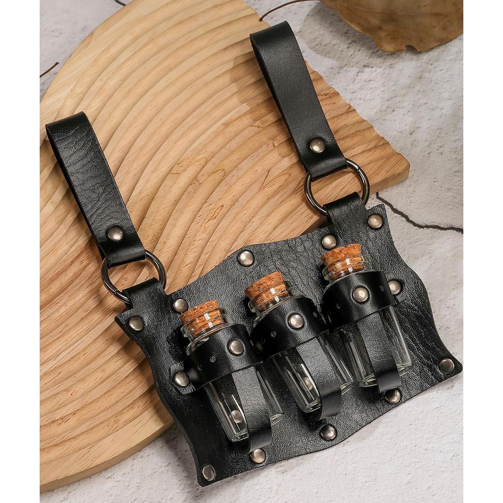 Реквизит для ведьм эпохи средневековья эпохи Возрождения, волшебные зелья ручной работы, поясные мешочки для костюмированного мероприятия