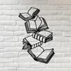 Bookish and Charming Metal Wall Art - Perfect Gift for Readers, Ideal for Bedroom Decor and Craft Lovers