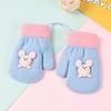 Baby Warm Gloves Plus Fleece Cold-proof Gloves Lanyard Gloves