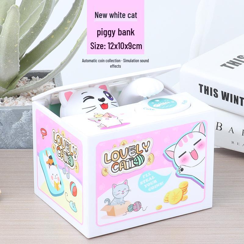 Игрушка кот Санта-Клаус, ворующий деньги, Единорог копилка: Детский музыкальный копилка Рождественский подарок