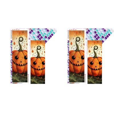 5D DIY Полная круглая дрель Алмазная картина Тыква Домашний декор Искусство Ремесло 30x90см