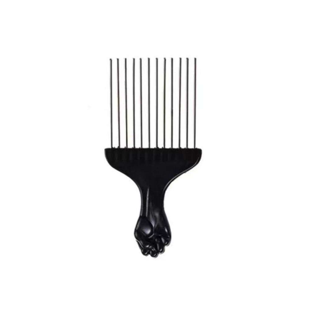 Профессиональная афро-металлическая расческа Black Fist American Pick Hair Combs African Hair Pik Comb Brush Salon