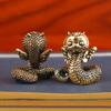 Beauty Cobra Small Ornaments Solid Brass Snake Tea Table Antique Small Copper Pieces Copper Carvings Handles Copperware Tea Pets