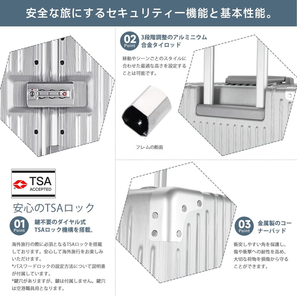 Алюминиевый чемодан для переноски с TSA, большой, двойной, 360 градусов, Overseas Business School XXL [RoamRover], рама, замок для ручной клади, вместимость, вращение,