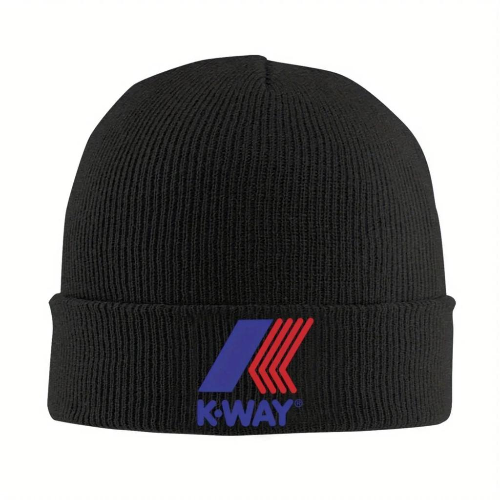 New KWay Logo Knit Hat Beanies Autumn Winter Hats Warm Fashion Cap Unisex Women