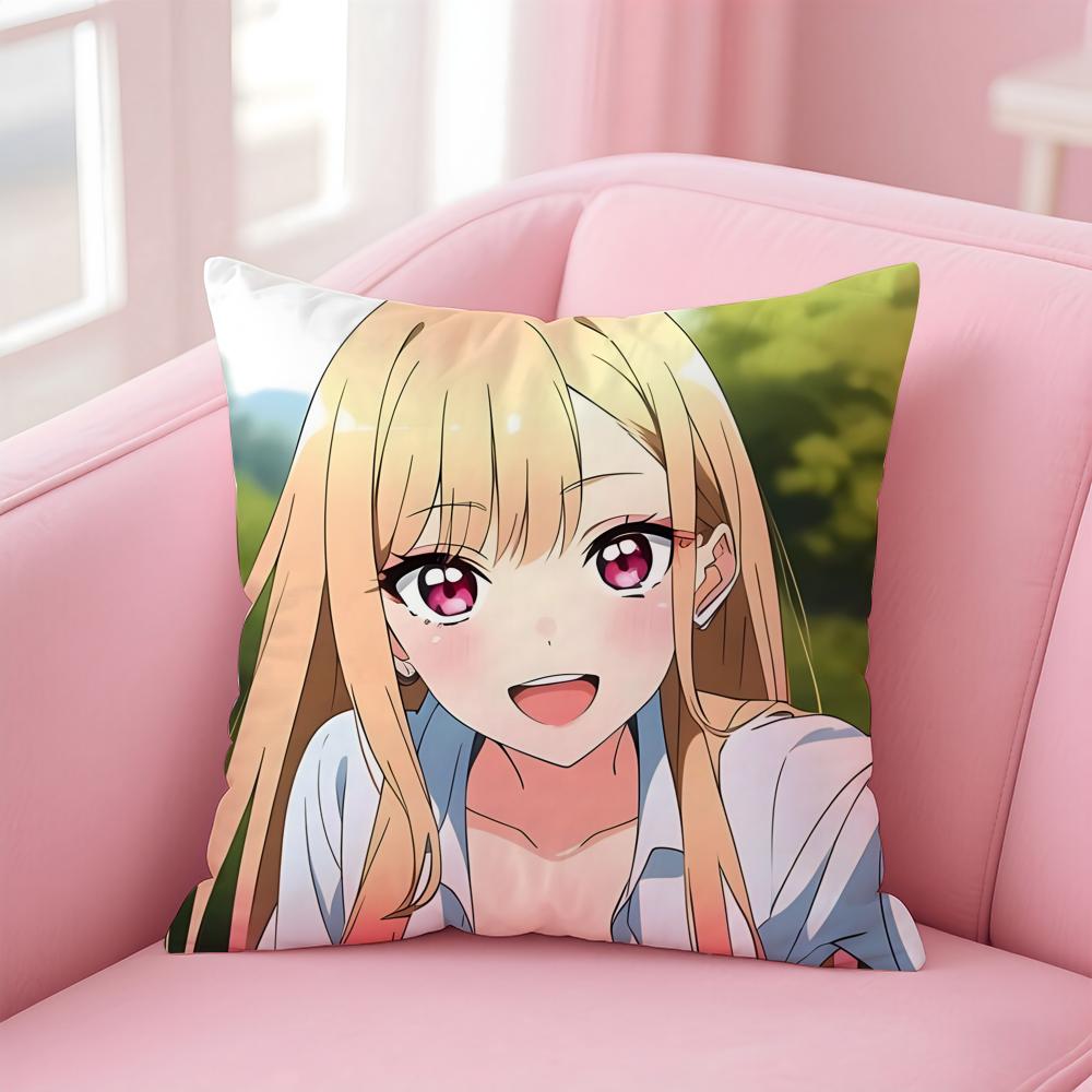 My DDressUp Darling Marin Kitagawa Cushion Cover Pillow Case Soft Skin Friendly Fabric Concealed Zipper