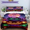 3PC Custom Name Halloween Car Nightmare Bedding Set Printed Bedding Set Duvet Cover Closure Includes 1 Duvet Cover & 2 Pillowcases for All Seasons Bed