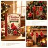 Birthday Gift for Children Red Bird Advent Calendar, 24-Day Christmas Countdown Set with Calendar Ornaments, 2D Acrylic Tree Hanging Decor,