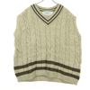 Oldderby Knitwear Вязаный жилет с V-образным вырезом и длинными рукавами L бежевый Женский Б/у